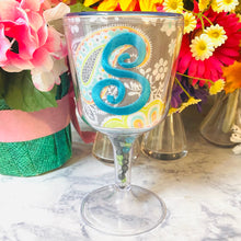 Load image into Gallery viewer, Personalized Acrylic Wine Goblet Initial S | FREE Shipping | All Sales Final