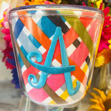 Load image into Gallery viewer, Personalized Acrylic Wine Goblet Initial A | FREE Shipping | All Sales Final