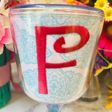 Load image into Gallery viewer, Personalized Acrylic Wine Goblet Initial F | FREE Shipping | All Sales Final