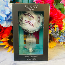 Load image into Gallery viewer, Best Mom Ever Wine Glass with Purple Flowers Decor