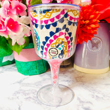 Load image into Gallery viewer, Personalized Acrylic Wine Goblet Initial R | FREE Shipping | All Sales Final