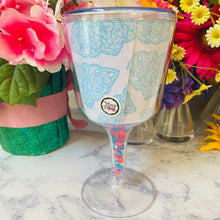 Load image into Gallery viewer, Personalized Acrylic Wine Goblet Initial F | FREE Shipping | All Sales Final