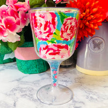 Load image into Gallery viewer, Personalized Acrylic Wine Goblet Initial S