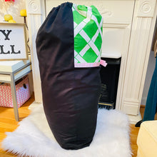 Load image into Gallery viewer, Laundry Bag Green Lattice