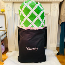 Load image into Gallery viewer, Laundry Bag Green Lattice