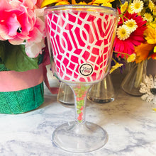 Load image into Gallery viewer, Personalized Acrylic Wine Goblet Initial H | FREE Shipping | All Sales Final