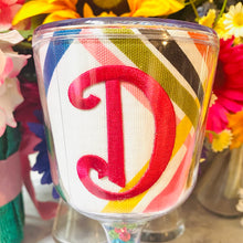 Load image into Gallery viewer, Personalized Acrylic Wine Goblet Initial D | FREE Shipping | All Sales Final
