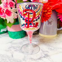 Load image into Gallery viewer, Personalized Acrylic Wine Goblet Initial R | FREE Shipping | All Sales Final