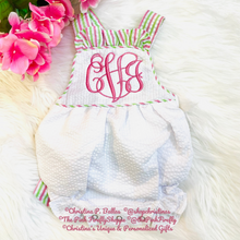 Load image into Gallery viewer, Seersucker Baby Bubble Personalized | FREE Shipping | All Sales Final