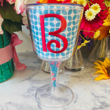 Load image into Gallery viewer, Personalized Acrylic Wine Goblet Initial B | FREE Shipping | All Sales Final