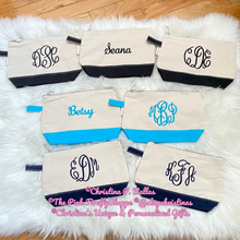 Load image into Gallery viewer, Personalized Canvas Cosmetic Case | FREE Shipping | All Sales Final