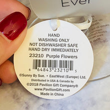 Load image into Gallery viewer, Best Mom Ever Wine Glass with Purple Flowers Decor