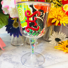 Load image into Gallery viewer, Personalized Acrylic Wine Goblet Initial E | FREE Shipping | All Sales Final