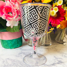 Load image into Gallery viewer, Personalized Acrylic Wine Goblet Initial R | FREE Shipping | All Sales Final