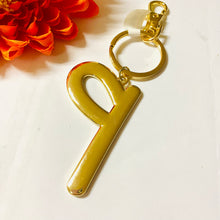 Load image into Gallery viewer, Safari Leopard Print Initial Keychain Key Ring Initial P | FREE Shipping | All Sales Final