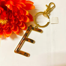 Load image into Gallery viewer, Safari Leopard Print Initial Keychain Key Ring Inital E | FREE Shipping | All Sales Final