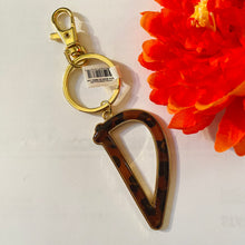 Load image into Gallery viewer, Safari Leopard Print Initial Keychain Key Ring Initial D | FREE Shipping | All Sales Final