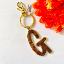 Load image into Gallery viewer, Safari Leopard Print Initial Keychain Key Ring Initial G | FREE Shipping | All Sales Final