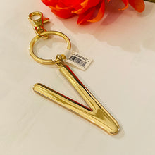Load image into Gallery viewer, Safari Leopard Print Initial Keychain Key Ring V | FREE Shipping | All Sales Final