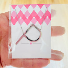 Load image into Gallery viewer, Sideways Initial Necklace Silver Initial P | FREE Shipping | All Sales Final