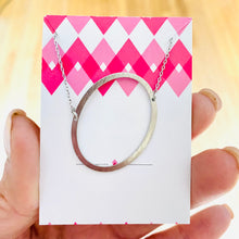 Load image into Gallery viewer, Sideways Initial Necklace Silver Initial O | FREE Shipping | All Sales Final