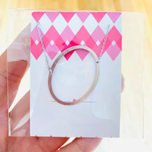 Load image into Gallery viewer, Sideways Initial Necklace Silver Initial O | FREE Shipping | All Sales Final