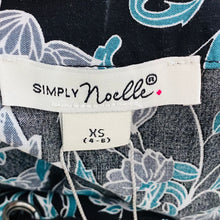 Load image into Gallery viewer, Simply Noelle Lotus Flower Top in Black/Teal | FREE Shipping | Size XS (Sizes 4 - 6) NWT | All Sales Final