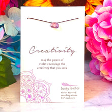 Load image into Gallery viewer, Lucky Feather Creativity Color Power Necklace - Violet