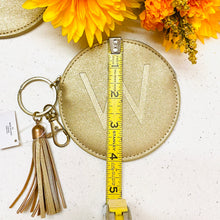 Load image into Gallery viewer, Embossed Initial Coin Purse Key Ring Letter "T" by Ganz (FREE Shipping)