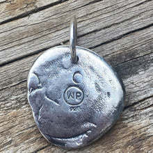 Load image into Gallery viewer, Waxing Poetic Rivet Insignia Charm Letter D