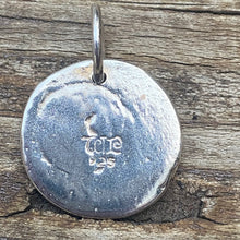 Load image into Gallery viewer, Waxing Poetic Round Initial Silver Charm Letter B