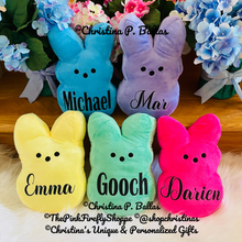 Load image into Gallery viewer, Plush Easter Peeps Personalized 9.5" Tall