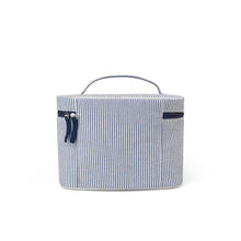 Load image into Gallery viewer, Seersucker Train Case Personalized Pink or Navy | FREE Shipping | All Sales Final