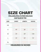 Load image into Gallery viewer, Philadelphia Flyers Dolman Cap Sleeve Tee (Junior Sizing) | FREE Shipping | All Sales Final