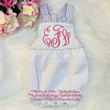 Load image into Gallery viewer, Seersucker Baby Bubble Personalized | FREE Shipping | All Sales Final