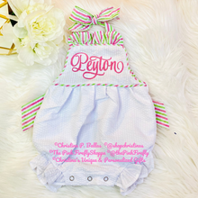 Load image into Gallery viewer, Seersucker Baby Bubble Personalized | Free Shipping