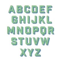 Load image into Gallery viewer, Seersucker Cosmetic Case Personalized in Shadow Block Lettering | FREE Shipping | All Sales Final