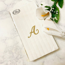 Load image into Gallery viewer, Boston International IHR 3-Ply Paper Napkins, Inital Guest Towel (16) Count (Variety of Letters)
