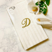 Load image into Gallery viewer, Boston International IHR 3-Ply Paper Napkins, Inital Guest Towel (16) Count (Variety of Letters)