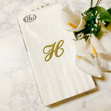 Load image into Gallery viewer, Boston International IHR 3-Ply Paper Napkins, Inital Guest Towel (16) Count (Variety of Letters)