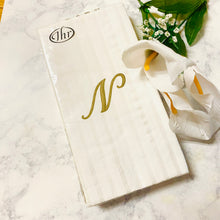 Load image into Gallery viewer, Boston International IHR 3-Ply Paper Napkins, Inital Guest Towel (16) Count (Variety of Letters)