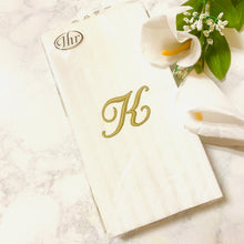Load image into Gallery viewer, Boston International IHR 3-Ply Paper Napkins, Inital Guest Towel (16) Count (Variety of Letters)