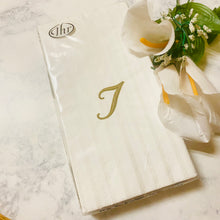 Load image into Gallery viewer, Boston International IHR 3-Ply Paper Napkins, Inital Guest Towel (16) Count (Variety of Letters)