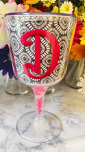 Load and play video in Gallery viewer, Personalized Acrylic Wine Goblet Initial D | FREE Shipping | All Sales Final