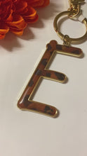 Load and play video in Gallery viewer, Safari Leopard Print Initial Keychain Key Ring Inital E | FREE Shipping | All Sales Final