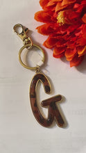 Load and play video in Gallery viewer, Safari Leopard Print Initial Keychain Key Ring Initial G | FREE Shipping | All Sales Final
