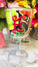 Load and play video in Gallery viewer, Personalized Acrylic Wine Goblet Initial E | FREE Shipping | All Sales Final