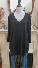 Load and play video in Gallery viewer, Simply Noelle All Suede Top in Black | FREE Shipping | Small/Medium Size 8-10 NWT | All Sales Final