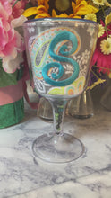 Load and play video in Gallery viewer, Personalized Acrylic Wine Goblet Initial S | FREE Shipping | All Sales Final