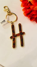 Load and play video in Gallery viewer, Safari Leopard Print Initial Keychain Key Ring Initial H | FREE Shipping | All Sales Final